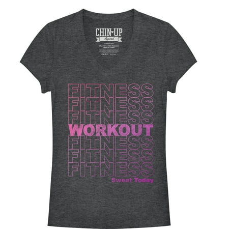 Chin Up Juniors' Fitness Workout V-Neck T-Shirt