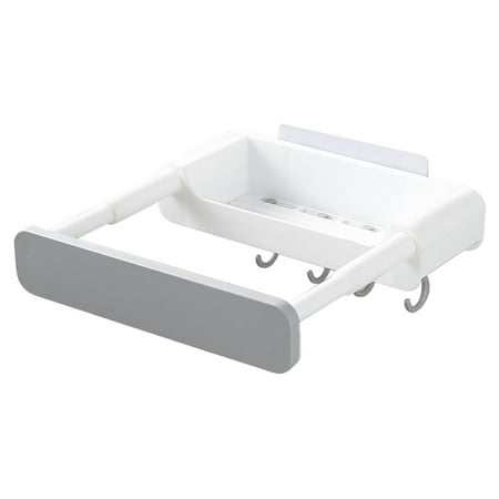 Buodes Tool Cabinet Punch-Free Telescopic Rack Wall-Mounted Washbasin Rack Large Capacity Rack