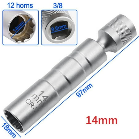 Fule 14mm 16mm Thin Wall Joint Spark Plug Socket Universal Joint Wrench Removal Tools
Fule 14mm 16mm Thin Wall Joint Spark Plug Socket Universal Joint Wrench Removal Tools