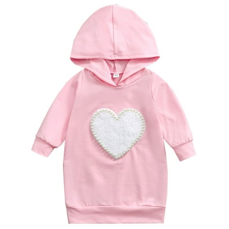 Canrulo Toddler Kids Girls Sweatshirt Dress Pearl Heart Embroidered Long Sleeve Hooded Short Dress Pink 3-4 Years
Canrulo Toddler Kids Girls Sweatshirt Dress Pearl Heart Embroidered Long Sleeve Hooded Short Dress Pink 3-4 Years