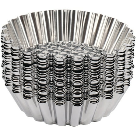 20PCS Stainless Steel Egg Tart Mold Round Shape Fluted Design Cupcake Baking Molds Reusable Metal Muffin Baking Cups
20PCS Stainless Steel Egg Tart Mold Round Shape Fluted Design Cupcake Baking Molds Reusable Metal Muffin Baking Cups