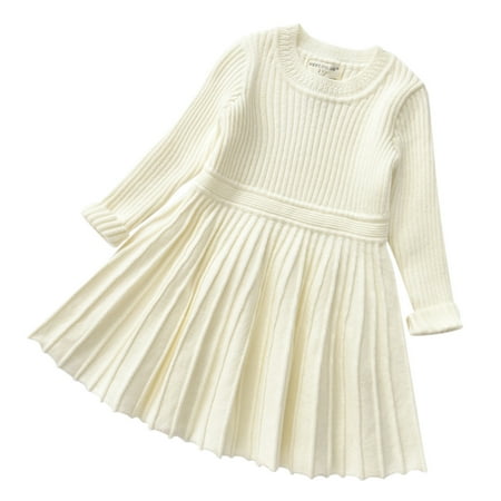 Aompmsdx Kids Toddler Baby Girls Autumn Winter Knit Sweater Solid Cotton Long Sleeve Ruffle Princess Dress Clothesdresses
Aompmsdx Kids Toddler Baby Girls Autumn Winter Knit Sweater Solid Cotton Long Sleeve Ruffle Princess Dress Clothesdresses