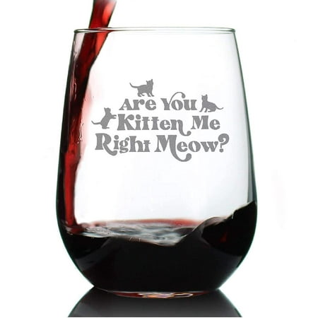 Kitten Me Right Meow – Cat Stemless Wine Glass Etched Sayings Cute Funny Kitten Gift Large Glasses
Kitten Me Right Meow – Cat Stemless Wine Glass Etched Sayings Cute Funny Kitten Gift Large Glasses