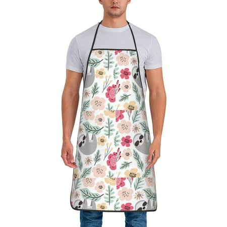 Wukai Cute Cartoon Sloth Print Aprons Adjustable Bib Aprons Cooking Kitchen Chef Apron for Women and Men
Wukai Cute Cartoon Sloth Print Aprons Adjustable Bib Aprons Cooking Kitchen Chef Apron for Women and Men