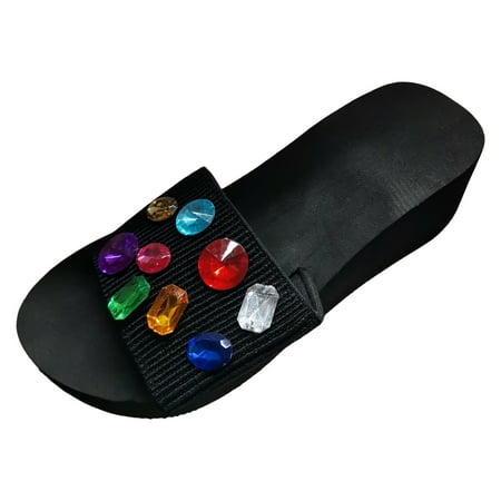 Xboschi Summer Sandals for Women 2024 Womens Sandals Comfortable Ladies Colourful Rhinestone Elastic Fabric Outer Wear Beach Thick Bottom Large Size Slope Heel Sandal Slippers
Xboschi Summer Sandals for Women 2024 Womens Sandals Comfortable Ladies Colourful Rhinestone Elastic Fabric Outer Wear Beach Thick Bottom Large Size Slope Heel Sandal Slippers