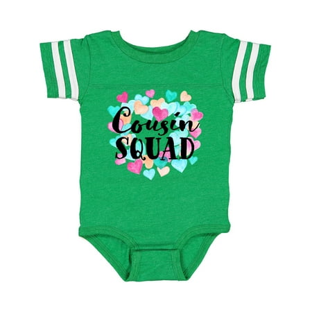 Inktastic Cousin Squad hearts Gift Baby Boy or Baby Girl Bodysuit