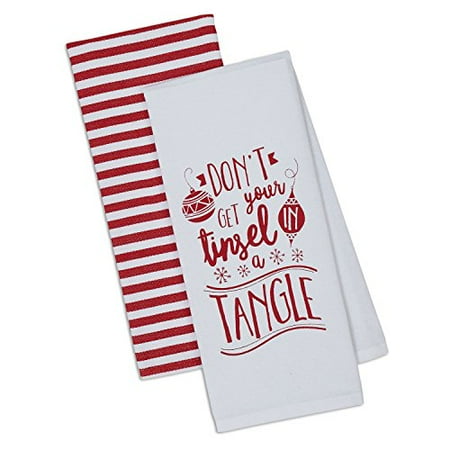 DII Heavyweight Holiday Dishtowel Set of 2 (Tinsel In A Tangle)