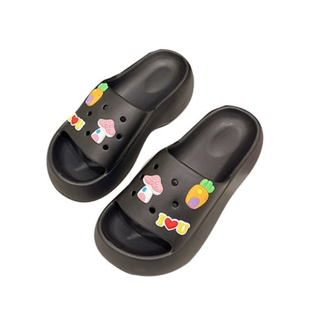Tenmix Ladies Pool Comfortable Shower Slipper Wide Width Open Toe Summer Slippers Home Waterproof Thick Sole Slide Sandals Black 5.5-6
Tenmix Ladies Pool Comfortable Shower Slipper Wide Width Open Toe Summer Slippers Home Waterproof Thick Sole Slide Sandals Black 5.5-6