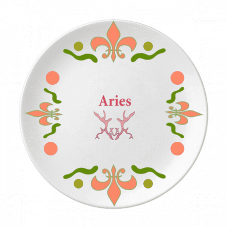 Create Icon Aries Art Deco Fashion Flower Ceramics Plate Tableware Dinner Dish