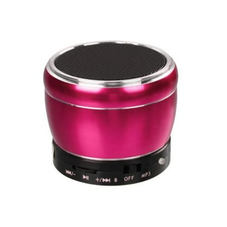 Insten Hot Pink Bluetooth Wireless Speaker with built-in Mic for Hands-free answering call