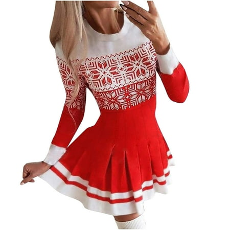 Timegard Women Casual Dress Christmas Printed Round Neck Pleated Skirt Long Sleeve Dress Red XXXXXL
Timegard Women Casual Dress Christmas Printed Round Neck Pleated Skirt Long Sleeve Dress Red XXXXXL