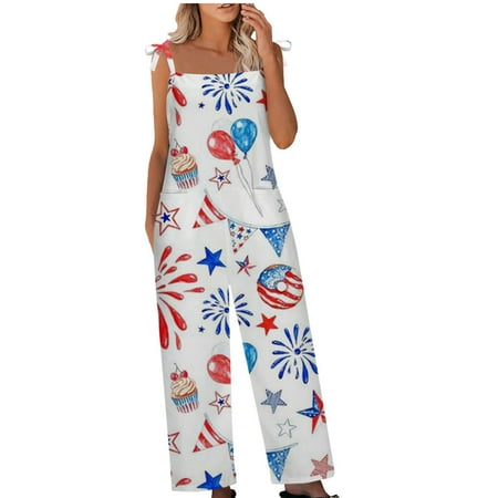Dyegold Jumpsuits for Women Casual Jumpsuit for Women Casual American Flag Patriotic Summer Buttons Pocket Playsuit Pants Sleeveless Square Neck Rompers
Dyegold Jumpsuits for Women Casual Jumpsuit for Women Casual American Flag Patriotic Summer Buttons Pocket Playsuit Pants Sleeveless Square Neck Rompers
