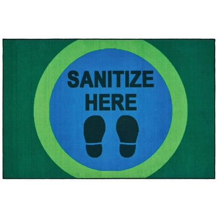 Carpets for Kids 49.31 4 x 6 ft. Rectangle Sanitize Here Dot Mat