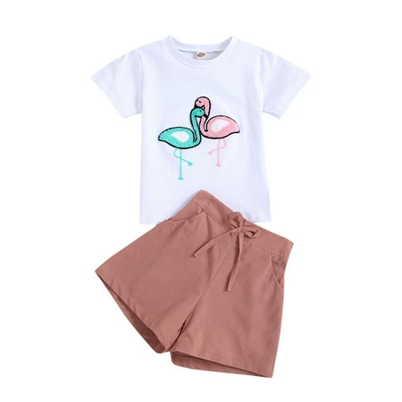Canrulo 2pcs Summer Lovely Kids Girls Clothes Printed Short Sleeve T Shirts Elastic Solid Shorts Sets White Pink 2-3 Years
Canrulo 2pcs Summer Lovely Kids Girls Clothes Printed Short Sleeve T Shirts Elastic Solid Shorts Sets White Pink 2-3 Years