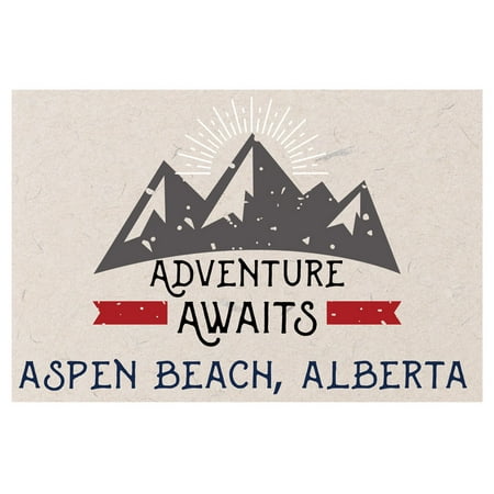 Aspen Beach Alberta Souvenir 2x3 Inch Fridge Magnet Adventure Awaits Design