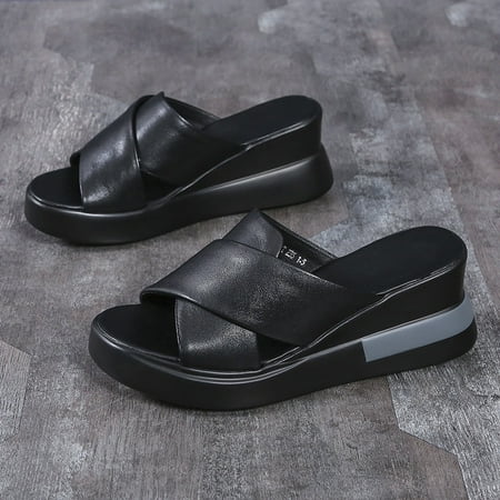 Women s Platform Sandals Comfortable Open Toe Backless Slip On Wedge Sandals Summer Casual Slippers for Daily Wear
Women s Platform Sandals Comfortable Open Toe Backless Slip On Wedge Sandals Summer Casual Slippers for Daily Wear