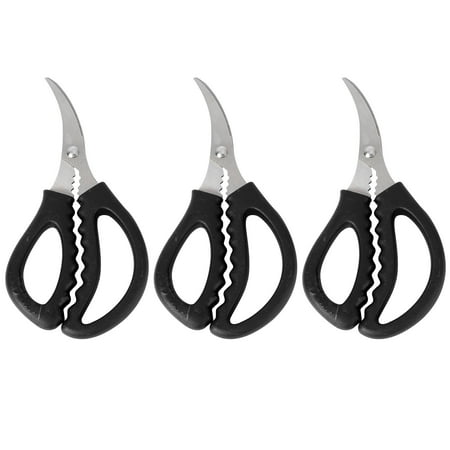 NUOLUX 3pcs Stainless Steel Scissors Shrimp Line Scissors Kitchen Shears Multifunctional Seafood Scissors Cut Shrimp Line Tools (Black)
NUOLUX 3pcs Stainless Steel Scissors Shrimp Line Scissors Kitchen Shears Multifunctional Seafood Scissors Cut Shrimp Line Tools (Black)