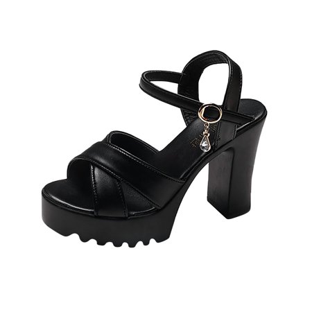 Womens Sandals Ladies Fashion Leather Cross Strap Fish Mouth Thick Sole High Heel Buckle Sandals Women S Sandals Pu Black 37
Womens Sandals Ladies Fashion Leather Cross Strap Fish Mouth Thick Sole High Heel Buckle Sandals Women S Sandals Pu Black 37
