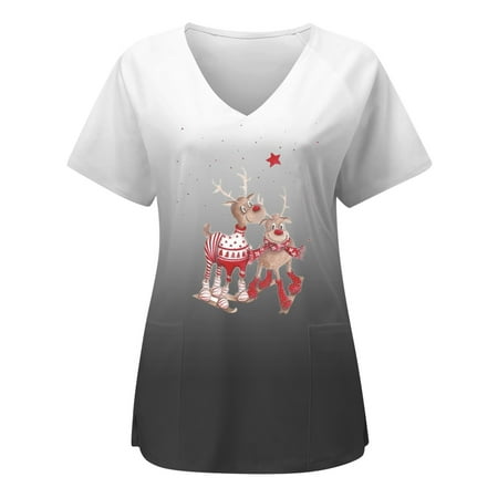 Christmas Shirts for Women Funny Xmas Reindeer Snowman Print Regular Fit Short Sleeve Sweatshirt Vintge Fall Outfits Pullover Scrub Tops with Pockets
Christmas Shirts for Women Funny Xmas Reindeer Snowman Print Regular Fit Short Sleeve Sweatshirt Vintge Fall Outfits Pullover Scrub Tops with Pockets