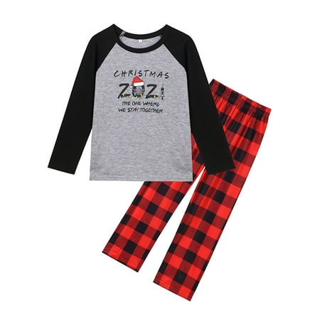 Gwiyeopda Christmas Family Matching Pajamas Sets Letter Print Long Sleeve O-neck Tops and +Plaid Print Trousers/Romper
Gwiyeopda Christmas Family Matching Pajamas Sets Letter Print Long Sleeve O-neck Tops and +Plaid Print Trousers/Romper