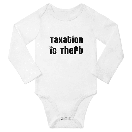 Taxation is Theft Funny Baby Long Sleeve Bodysuit Shirts for Boy Girl (White 18-24M)
Taxation is Theft Funny Baby Long Sleeve Bodysuit Shirts for Boy Girl (White 18-24M)