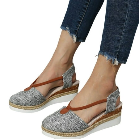 ZIZOCWA Women Sandals Wedges Fashion Buckle Close Toe Sandalias Comfort Lightweight High Heels Women Platform Office Wedding Sandals Grey Size7.5
ZIZOCWA Women Sandals Wedges Fashion Buckle Close Toe Sandalias Comfort Lightweight High Heels Women Platform Office Wedding Sandals Grey Size7.5