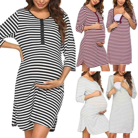 Tejiojio Maternity/Labor/Nursing Clothing Clearance Woman Stripe Short Sleeve Breast-Feeding Pregnant Maternity Nursing Dress
Tejiojio Maternity/Labor/Nursing Clothing Clearance Woman Stripe Short Sleeve Breast-Feeding Pregnant Maternity Nursing Dress
