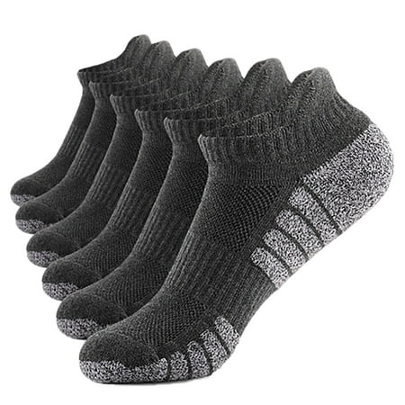 6 Pairs Men Women Low Canister Movement Take A WalkTowel Cotton Breathable Socks