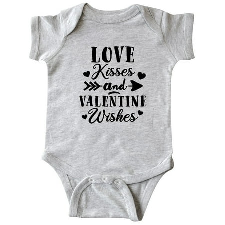 Inktastic Valentine s Day Love Kisses and Valentine Wishes Gift Baby Boy or Baby Girl Bodysuit