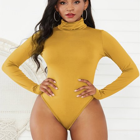 Bodysuit For Women Mock Turtleneck Long Sleeve White Sexy Bodysuits Lingerie Women Stretchy Leotard Jumpsuit
Bodysuit For Women Mock Turtleneck Long Sleeve White Sexy Bodysuits Lingerie Women Stretchy Leotard Jumpsuit