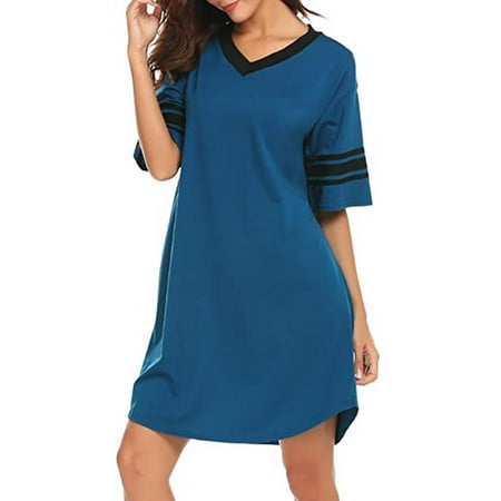 Wataxii Women s Nightgown V-Neck Short Sleeve Sleepwear Comfy Pajamas Dress S-XXL Gift for Mother s Day
Wataxii Women s Nightgown V-Neck Short Sleeve Sleepwear Comfy Pajamas Dress S-XXL Gift for Mother s Day