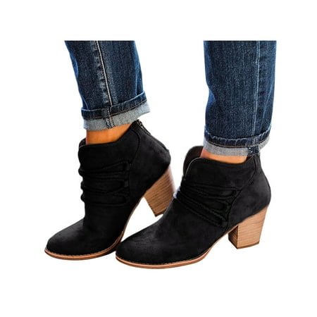 Eloshman Womens Ankle Boots V Cut Booties Zipper Block Heels Bootie Walking Casual Chunky Heel Short Boot Retro Black 8
Eloshman Womens Ankle Boots V Cut Booties Zipper Block Heels Bootie Walking Casual Chunky Heel Short Boot Retro Black 8