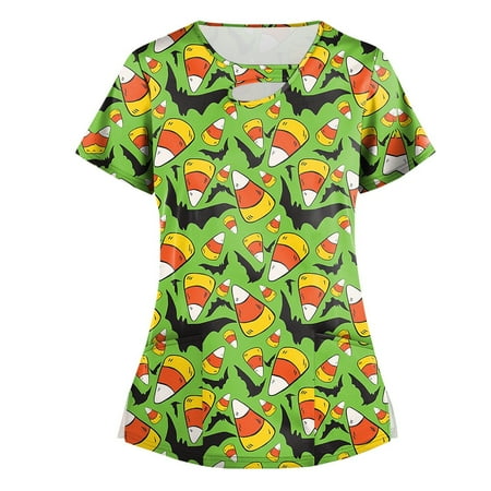 HHei_K gray scrubs for women Womens Tops Stretchy Fashion Printed Work With Pocket T-Shirt Short Sleeve Top
HHei_K gray scrubs for women Womens Tops Stretchy Fashion Printed Work With Pocket T-Shirt Short Sleeve Top