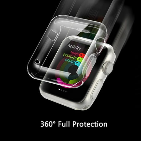 [해외] Apple Watch iWatch Series 1- 42MM2X Clear Cases Premium Crystal Clear TPU Full Case (Pack of 2) AmazingForLess