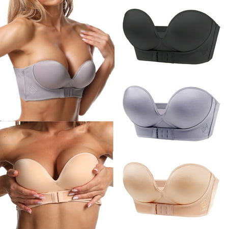 Wishwin 3pcs/lot Plus Size Bra For Women Strapless Front Buckle Backless Push Up Bras Seamless Bralette Underwear
Wishwin 3pcs/lot Plus Size Bra For Women Strapless Front Buckle Backless Push Up Bras Seamless Bralette Underwear
