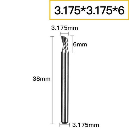 LIKEM Shank Diameter 3.175mm Single Edge Spiral Milling Cutter Cnc Engraving End Mill
LIKEM Shank Diameter 3.175mm Single Edge Spiral Milling Cutter Cnc Engraving End Mill