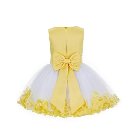 Ekidsbridal Rose Petals Flower Girl Dress Tulle Bridesmaid Wedding Pageant Toddler Recital Easter Holiday Communion Birthday Baptism Special Occasions Princess Formal Events Summer 305T