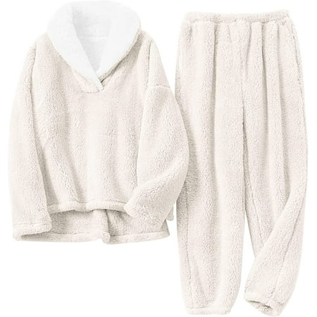 DanceeMangoos Women s Fleece Pajamas Sets Fluffy Sleepwear Warm Sherpa Pullover Pants with Pockets
DanceeMangoos Women s Fleece Pajamas Sets Fluffy Sleepwear Warm Sherpa Pullover Pants with Pockets