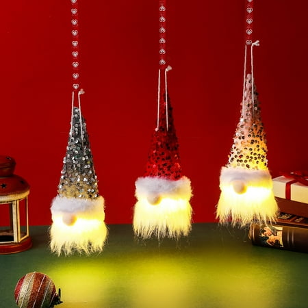 Ayyufe Christmas Tree Pendant LED Luminous Battery Powered Warm Light Glitter Sequins Scene Layout Cute Hanging Xmas Faceless Santa Gnome Plush Doll Party Favor
Ayyufe Christmas Tree Pendant LED Luminous Battery Powered Warm Light Glitter Sequins Scene Layout Cute Hanging Xmas Faceless Santa Gnome Plush Doll Party Favor