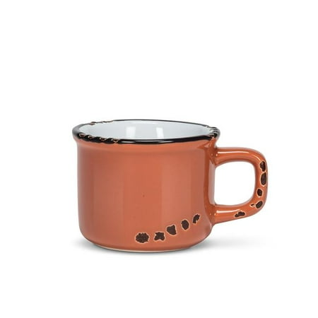 2 in. Enamel Look Espresso Cup Terracotta