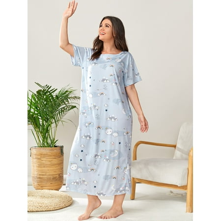 Light Grey Cute Women s Plus Allover Cartoon Graphic Nightdress 5XL(22) Y22001D
Light Grey Cute Women s Plus Allover Cartoon Graphic Nightdress 5XL(22) Y22001D