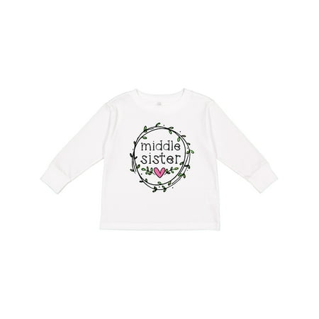 Inktastic Middle Sister Leaves Circle Heart Gift Toddler Toddler Girl Long Sleeve T-Shirt
Inktastic Middle Sister Leaves Circle Heart Gift Toddler Toddler Girl Long Sleeve T-Shirt