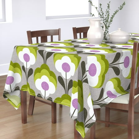 Cotton Sateen Tablecloth 70 x 108 - Midcentury Modern Green Flowers Floral Retro Geometric Print Custom Table Linens by Spoonflower
Cotton Sateen Tablecloth 70 x 108 - Midcentury Modern Green Flowers Floral Retro Geometric Print Custom Table Linens by Spoonflower