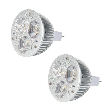 2X 3W 12-24V MR16 Warm White 3 LED Light Spotlight Lamp Bulb Only