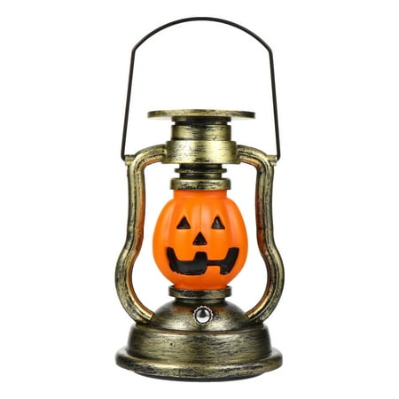 Pumpkin Solar Kerosene Lamp Retro Handheld Lantern Halloween Lamp Ornament