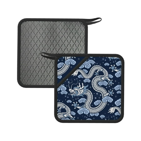 2PCS Pot Holders for Kitchen - Heat Resistant Silicone Pot Holders with Hanging Loop dragon pattern1 Non Slip Oven Hot Pads Potholders for Decor Baking Cooking Kitchen
2PCS Pot Holders for Kitchen - Heat Resistant Silicone Pot Holders with Hanging Loop dragon pattern1 Non Slip Oven Hot Pads Potholders for Decor Baking Cooking Kitchen