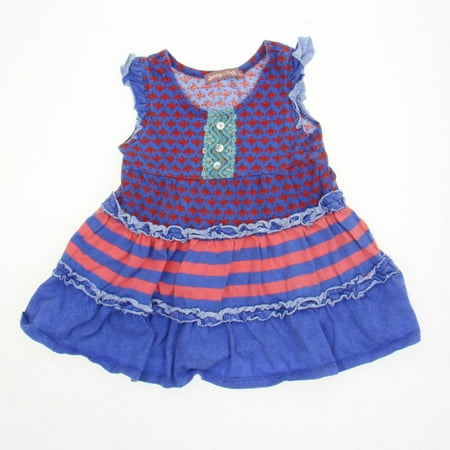 Pre-owned Jelly The Pug Girls Blue | Red Dress size: 24 Months