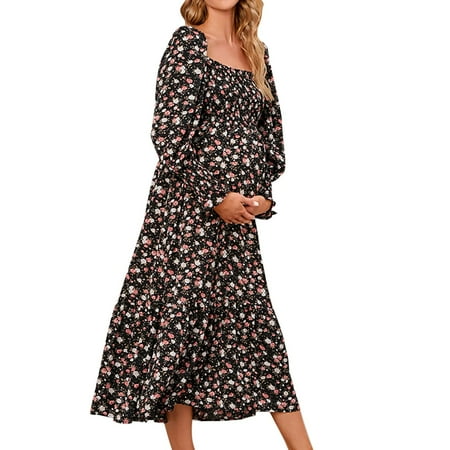 Spring Pregnant Chiffon Dress Small Floral Dress Long Sleeve Dress Pregnant Photography Props Off Shoulder Maternity Dress Mama Sundress Casual Fashion Summer Clothing
Spring Pregnant Chiffon Dress Small Floral Dress Long Sleeve Dress Pregnant Photography Props Off Shoulder Maternity Dress Mama Sundress Casual Fashion Summer Clothing
