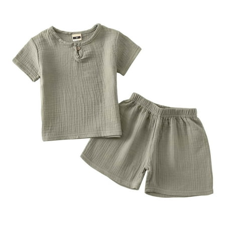 Infant Toddler Baby Outfits Christmas Halloween Summer Short Sleeve Boys And Girls Cute Cotton And Linen Button Short Sleeve T Shirt Shorts Thin Clothing Sets Size 3-4 Years
Infant Toddler Baby Outfits Christmas Halloween Summer Short Sleeve Boys And Girls Cute Cotton And Linen Button Short Sleeve T Shirt Shorts Thin Clothing Sets Size 3-4 Years