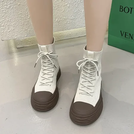 Women‘s Classic Lace-Up Skate Shoes Casual Knit High Top Sneaker Fashionable & Versatile Shoes Women‘s Footwear
Women‘s Classic Lace-Up Skate Shoes Casual Knit High Top Sneaker Fashionable & Versatile Shoes Women‘s Footwear